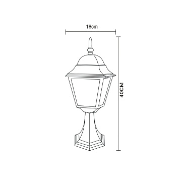 Ландшафтный светильник Arte Lamp BREMEN A1014FN-1BK