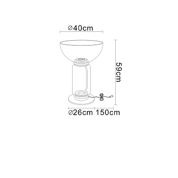 Декоративная настольная лампа Divinare TRUMPET 1242/06 TL-18