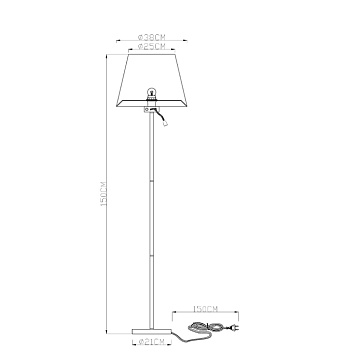 Торшер Arte Lamp Elba A2581PN-2CC
