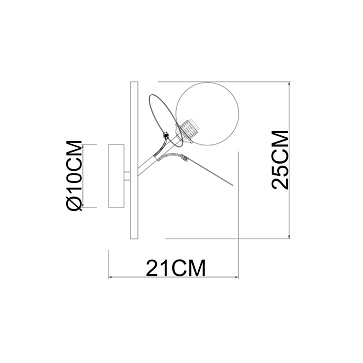 Бра Arte Lamp PEACOCK A1369AP-1SG