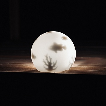 Светильник декоративный пластиковый "Aquarium 17" (20x20x17см) (подсветка LED RGB,E27,IP44 )