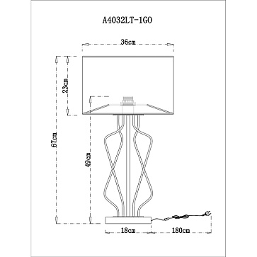Декоративная настольная лампа Arte Lamp Fire A4032LT-1GO