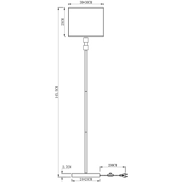 Торшер Arte Lamp NORTH A5896PN-1CC