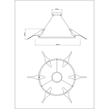 Подвесной светильник Divinare SUMMER 1188/06 LM-42