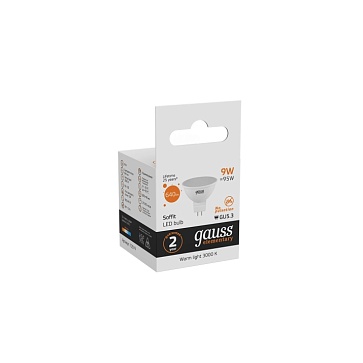 Светодиодная лампа Gauss Софит 9W 640Lm 3000K GU5.3 1351913519_GAUSS