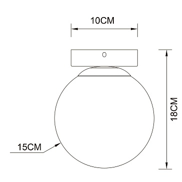 Настенно-потолочный светильник Arte Lamp ALCOR A2224PL-1BK