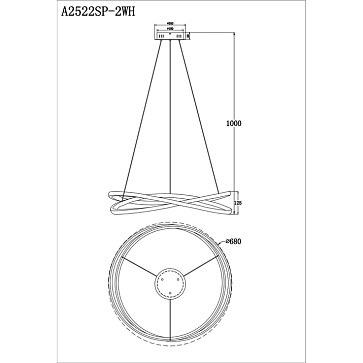 Подвесная люстра Arte Lamp SWING A2522SP-2WH