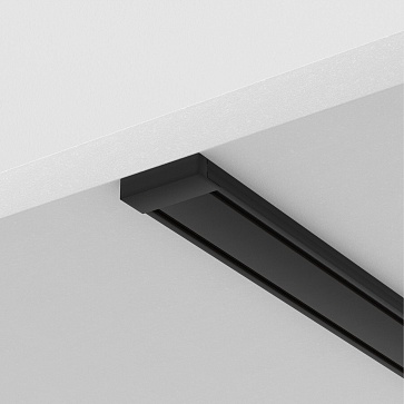 Шинопровод 1м Radity с заглушками в комплекте накладной черный