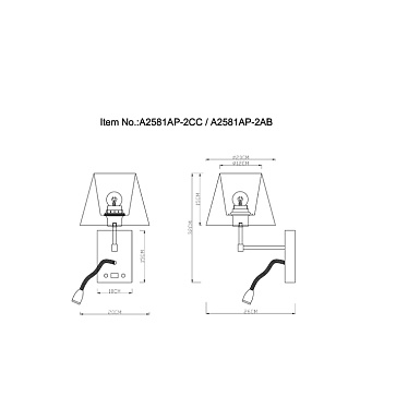 Бра Arte Lamp ELBA A2581AP-2CC