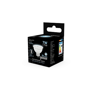 Светодиодная лампа Gauss Софит 7W 630Lm 4100K GU5.3 101505207101505207_GAUSS