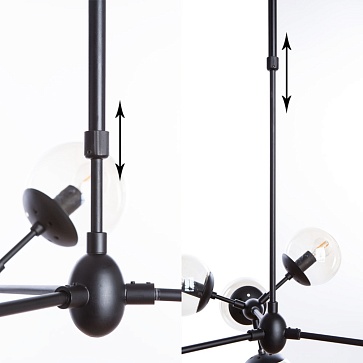 Люстра на штанге Arte Lamp BOLLA A1664SP-12BK