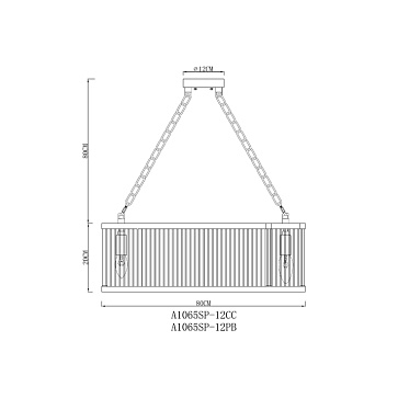 Подвесная люстра Arte Lamp ANETTA  A1065SP-12CC