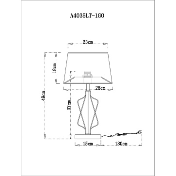 Декоративная настольная лампа Arte Lamp Fire A4035LT-1GO