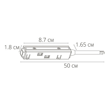 Коннектор-токоподвод для магнитного шинопровода Arte Lamp LINEA-ACCESSORIES A480133