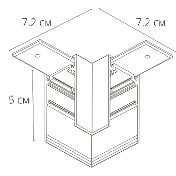 Коннектор угловой для магнитного шинопровода Arte Lamp LINEA-ACCESSORIES A480633