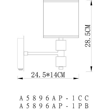 Бра Arte Lamp NORTH A5896AP-1PB