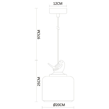 Подвесной светильник Arte Lamp PASSERO A8029SP-1WH