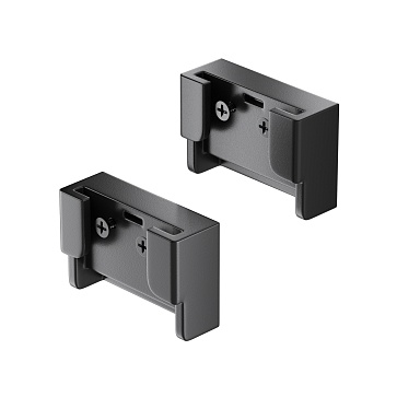 Заглушка двойная Parity черная, 2 шт в упаковке