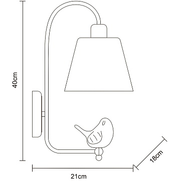 Бра Arte Lamp PASSERO A4289AP-1WH