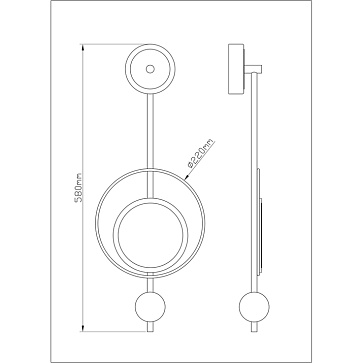 Настенный светильник Arte Lamp POLARIS A2604AP-7BK
