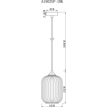 Подвесной светильник Arte Lamp ARWEN A1902SP-1BK