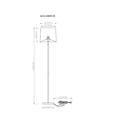 Торшер Arte Lamp RODOS A2589PN-1SS