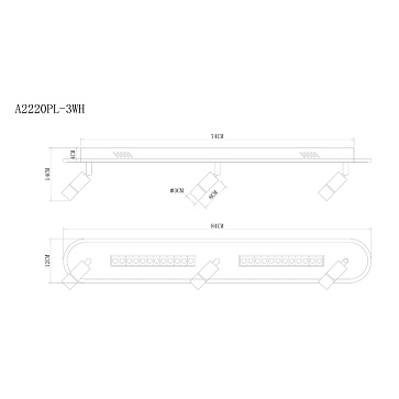 Спот Arte Lamp PISCES A2220PL-3WH