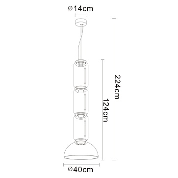 Подвесной светильник Divinare TRUMPET 1242/06 SP-30